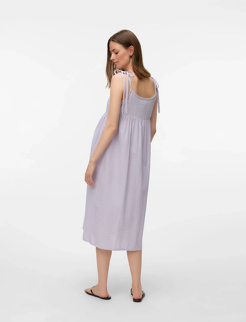 Mamalicious - MLVICKI STRAP WO MIDI DRESS - sommarklänningar - snow white - 2