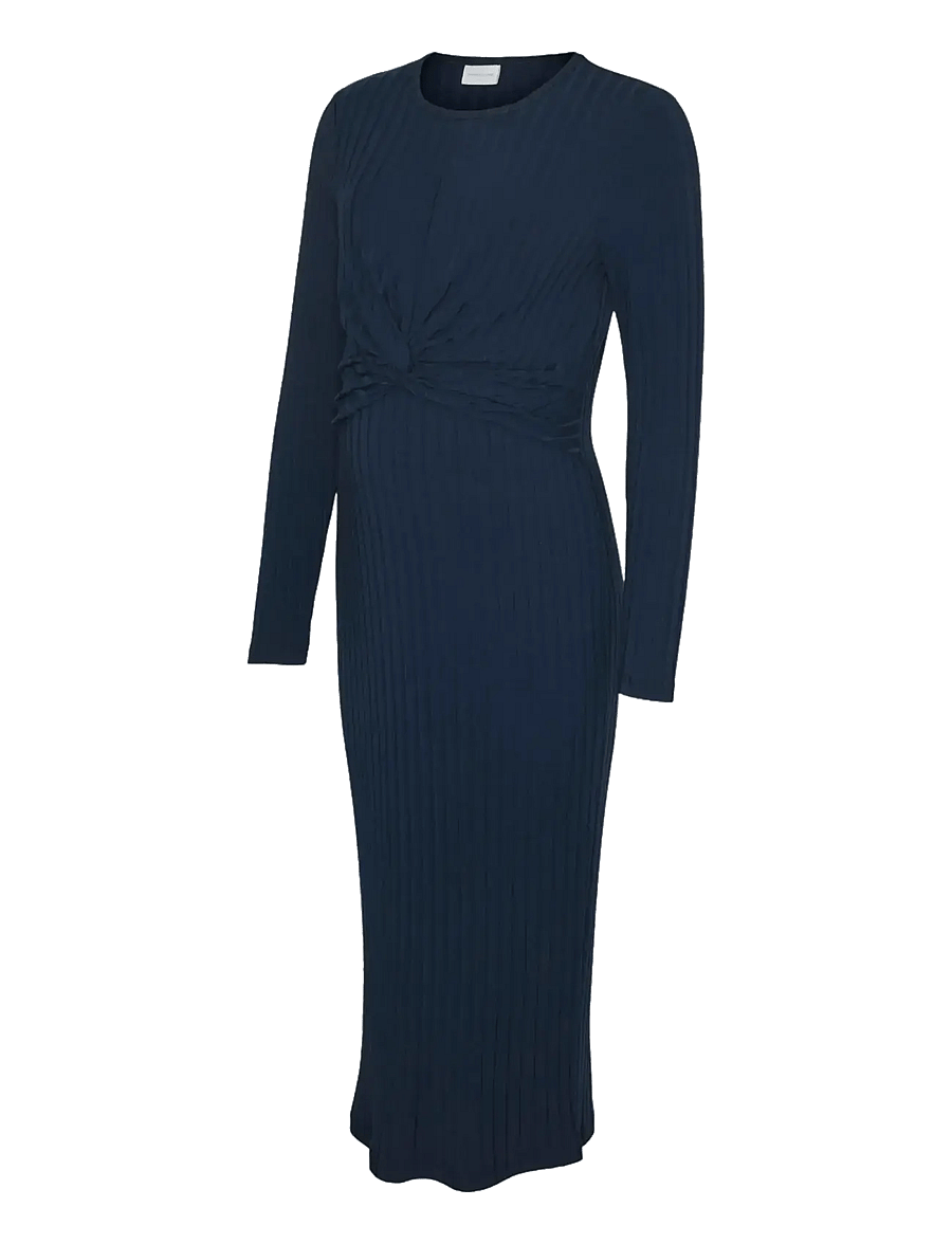 Mamalicious - MLLUCY JUNE LS JRS MIDI DRESS 2F - strickkleider - navy blazer - 1