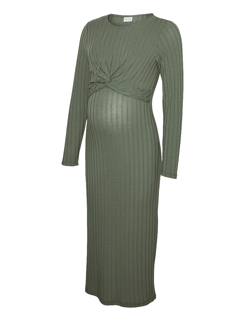 Mamalicious - MLLUCY JUNE LS JRS MIDI DRESS 2F - knitted dresses - sea spray - 1