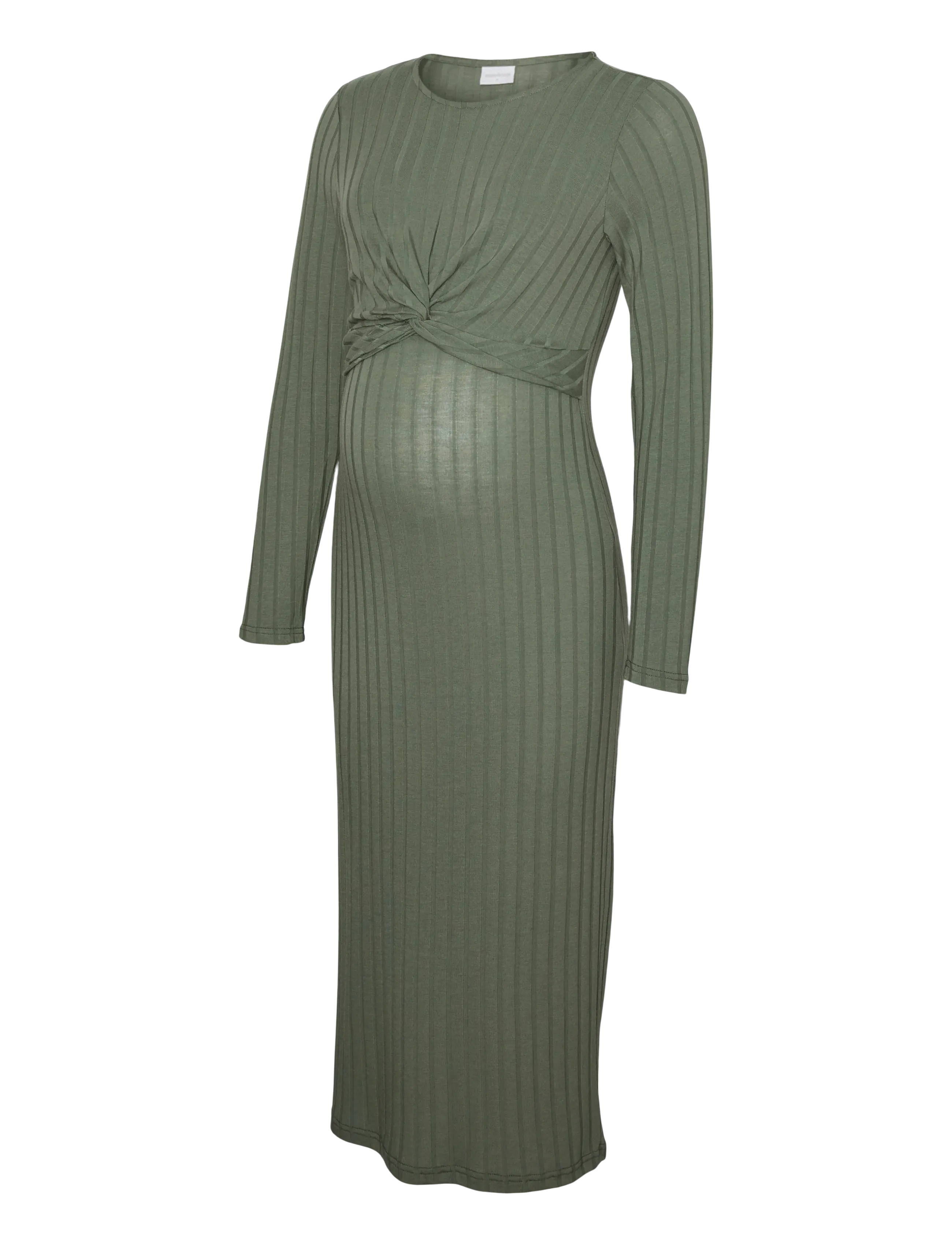 Mamalicious - MLLUCY JUNE LS JRS MIDI DRESS 2F - knitted dresses - sea spray - 1