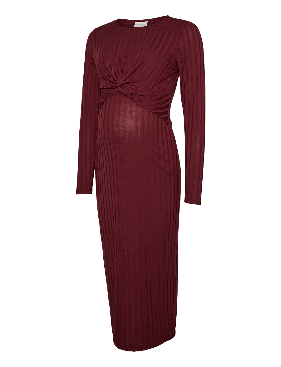 Mamalicious - MLLUCY JUNE LS JRS MIDI DRESS 2F - windsor wine - 1