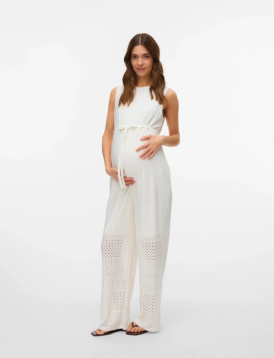 Mamalicious - MLANGIA SL JRS JUMPSUIT - snow white - 4
