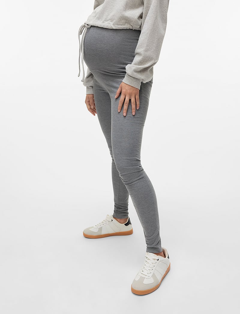 Mamalicious - MLJOELLE JRS LEGGINGS - graviditetstights - medium grey melange - 0