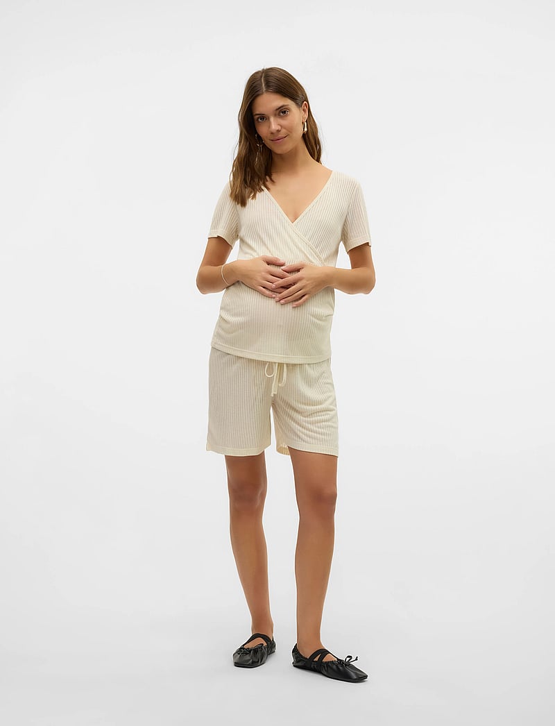 Mamalicious - MLPANSY LIA SS JRS PYJAMAS SET 2F - unterwäsche - birch - 4