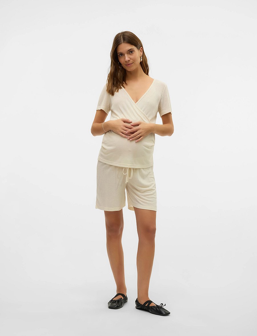 Mamalicious - MLPANSY LIA SS JRS PYJAMAS SET 2F - unterwäsche - birch - 4
