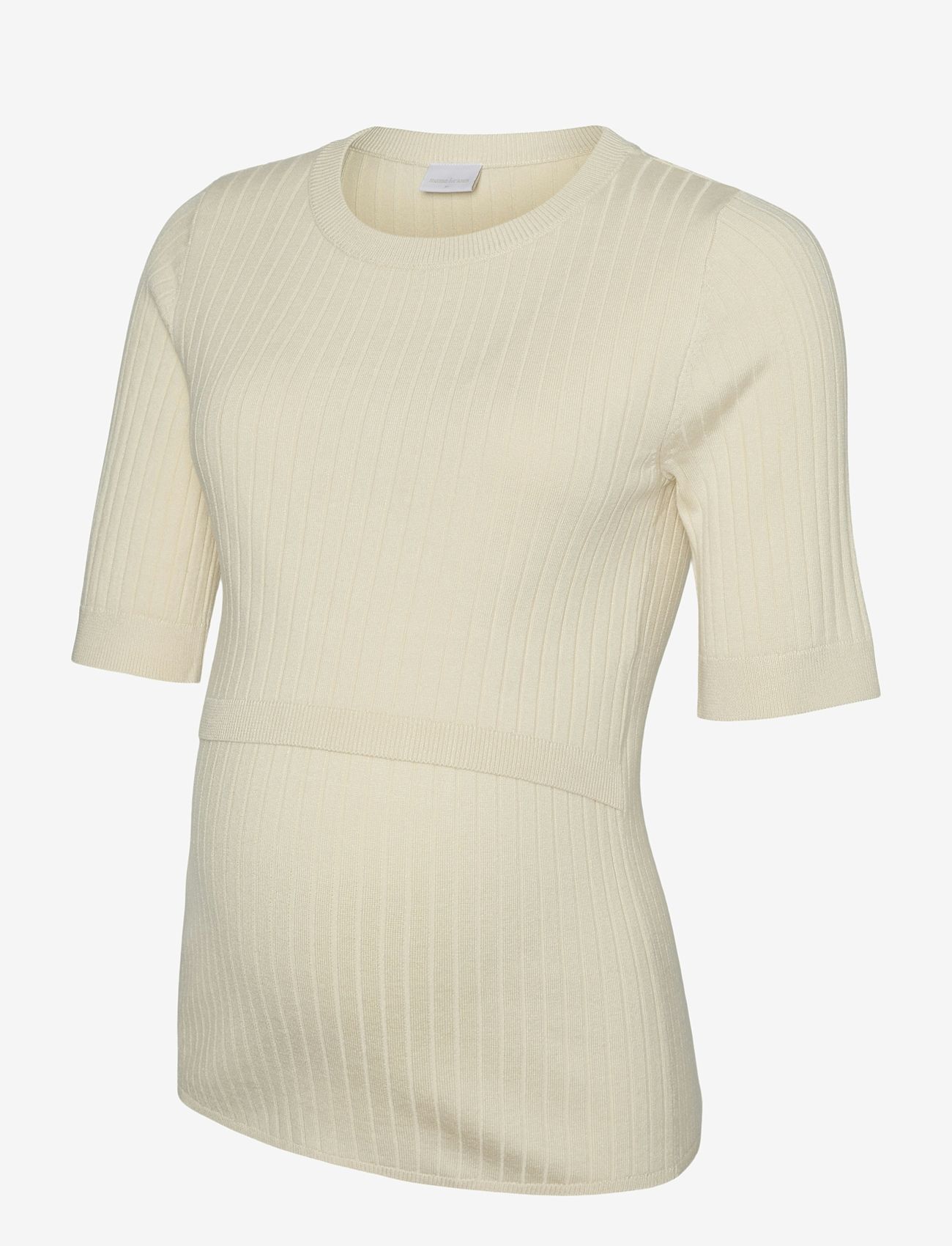 Mamalicious - MLNEWSIV JUNE 2/4 KNIT TOP 2F - overdele - birch - 1