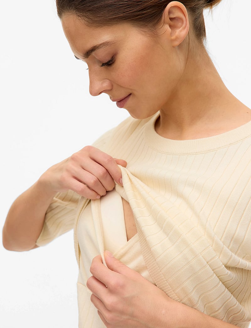 Mamalicious - MLNEWSIV JUNE 2/4 KNIT TOP 2F - overdele - birch - 5