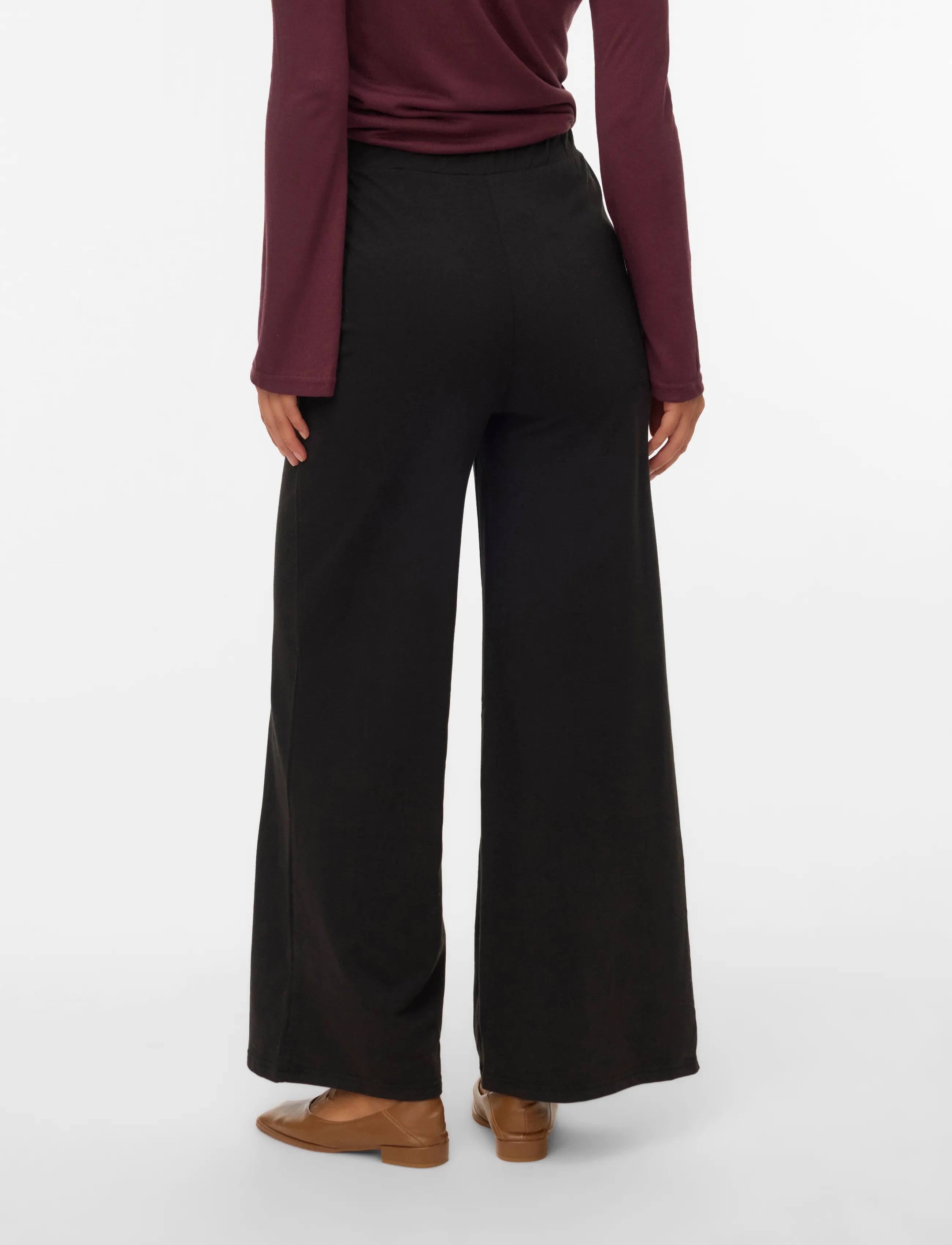 Mamalicious - MLAMILA WIDE JRS PANTS HW NOOS - underdele - black - 2