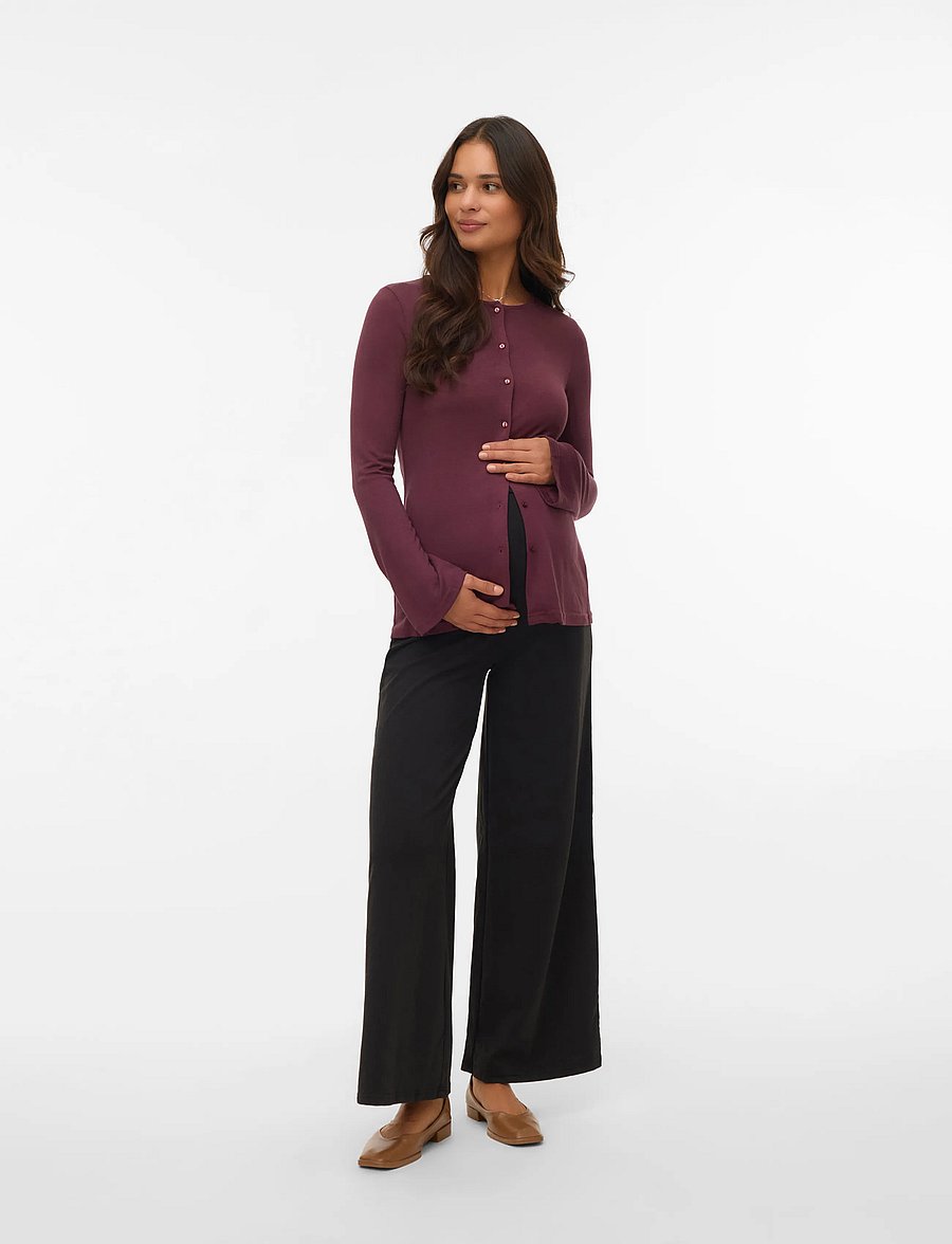 Mamalicious - MLAMILA WIDE JRS PANTS HW NOOS - püksid ja seelikud - black - 3