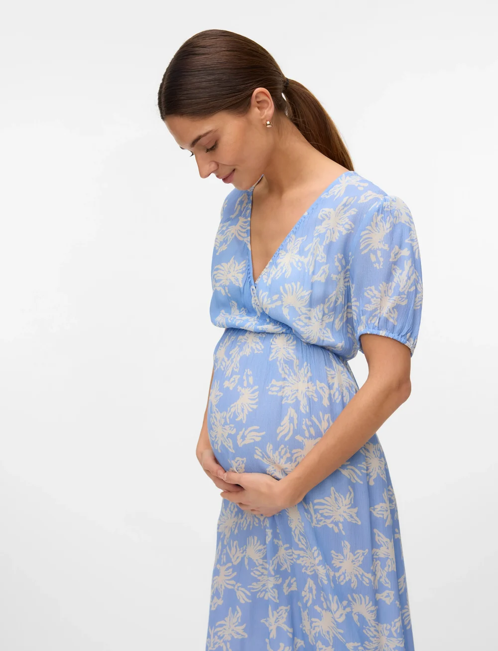 Mamalicious - MLALIKA TESS S/S WO MIDI DRESS - vabaaja kleidid - bel air blue - 0