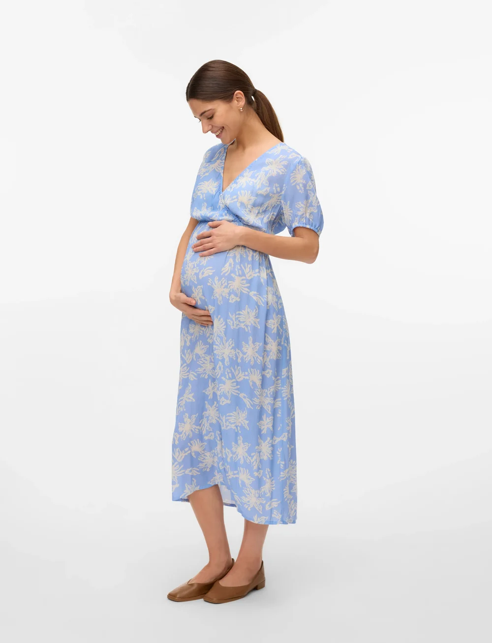 Mamalicious - MLALIKA TESS S/S WO MIDI DRESS - vabaaja kleidid - bel air blue - 3