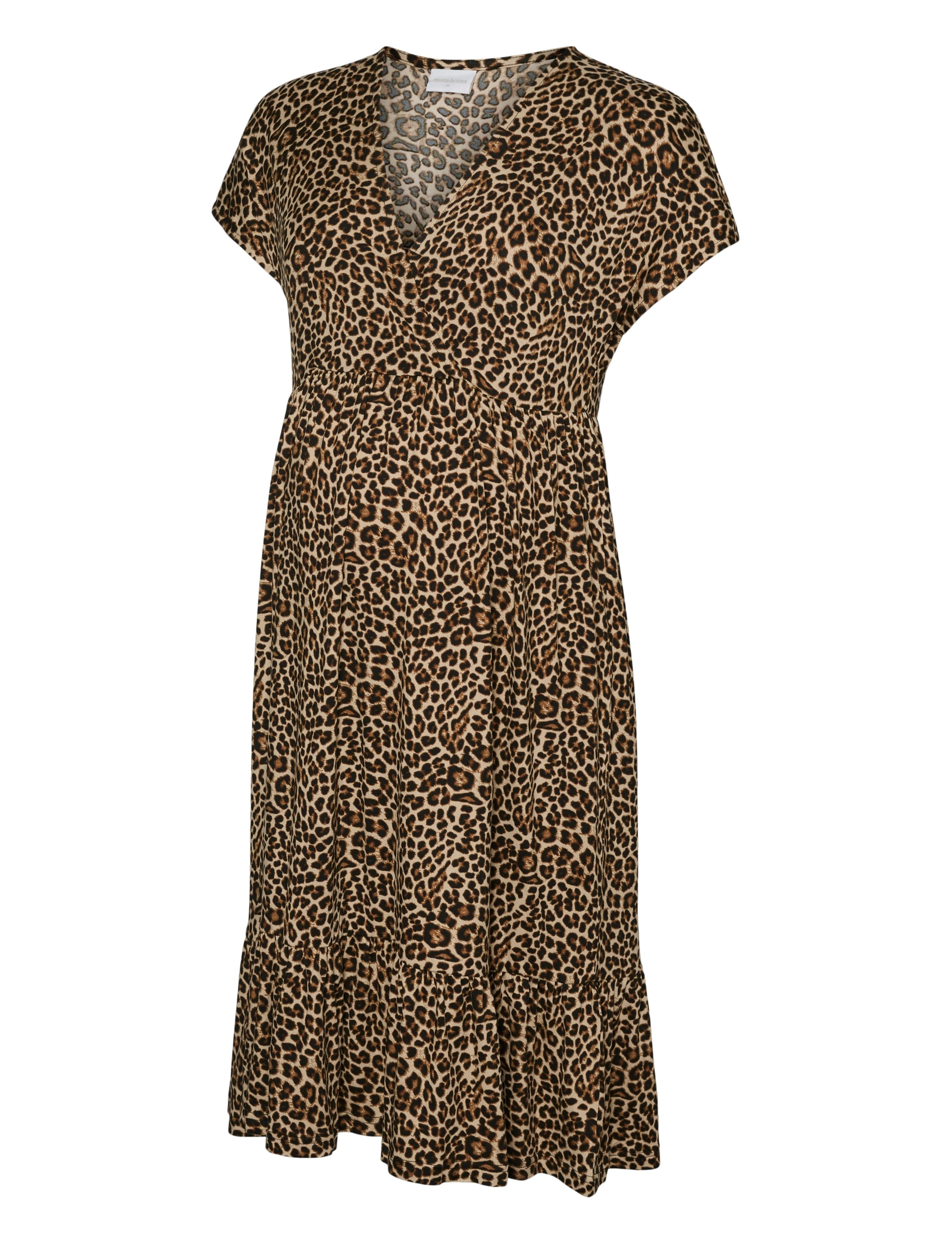 Mamalicious MLNAIA PILAR TESS SS JRS ABK DRESS 2F - Klänningar - SILVER MINK / beige