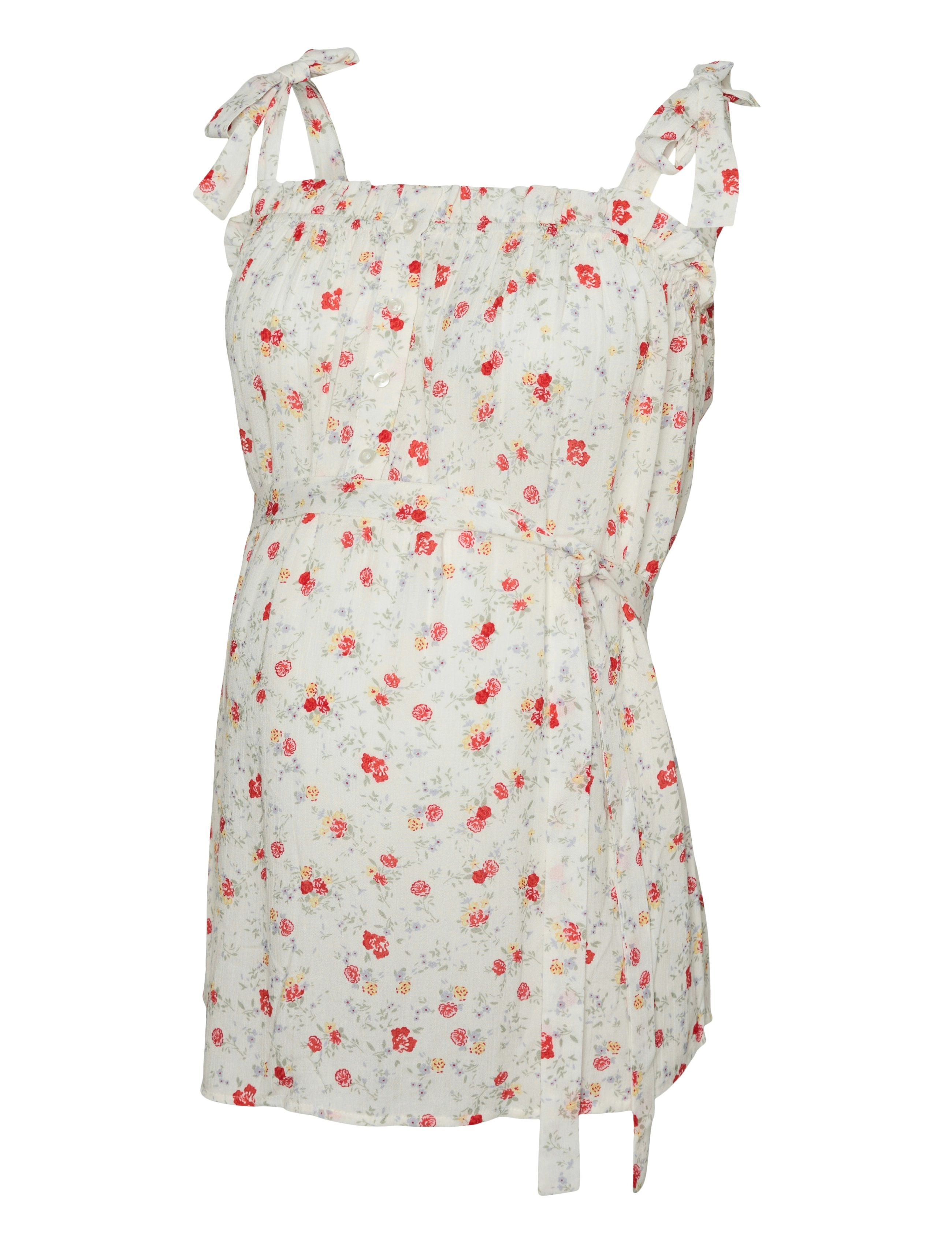 Mamalicious MLORA LIA STRAP WO TOP 2F - Ventetøj - SNOW WHITE / white