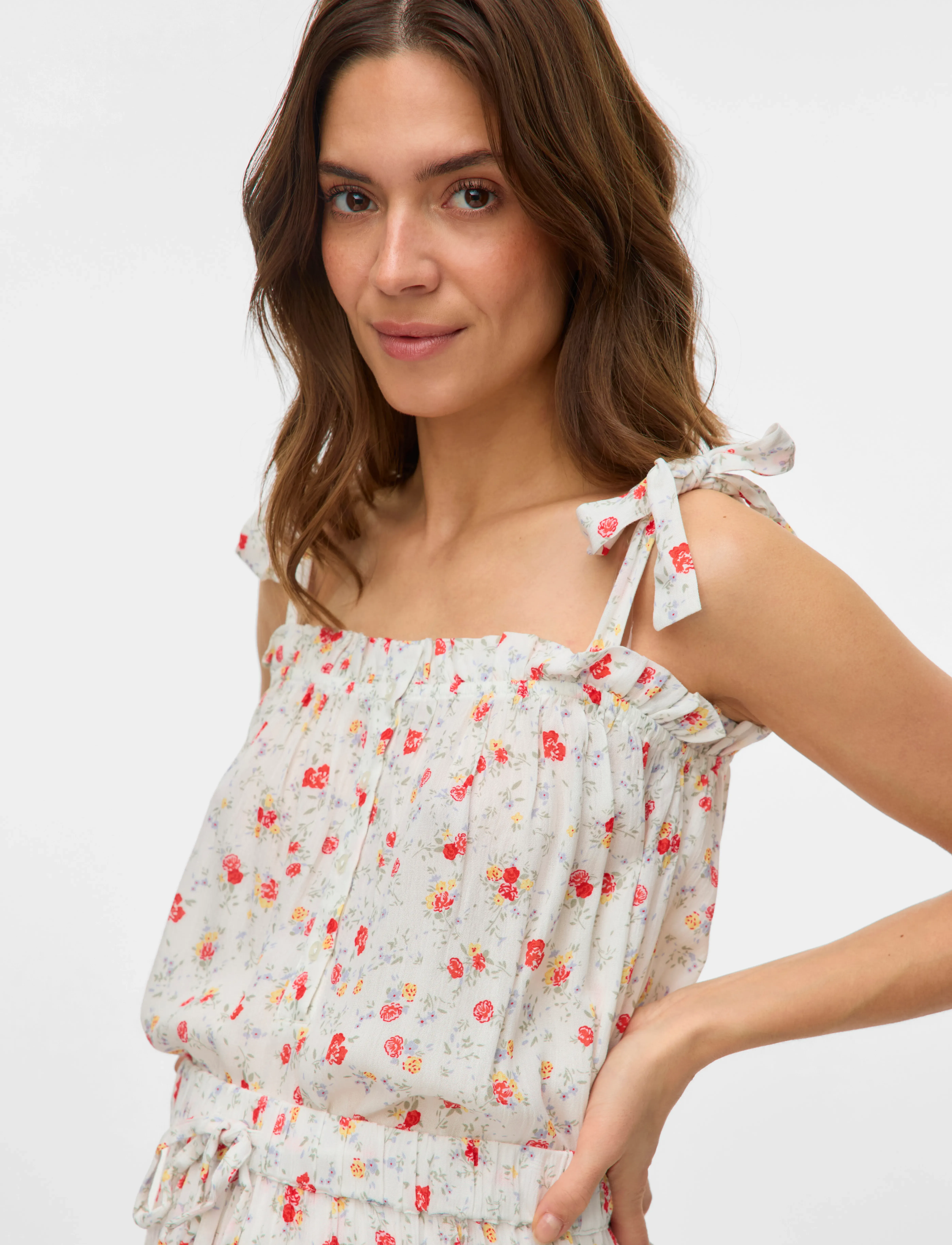 Mamalicious - MLORA LIA STRAP WO TOP 2F - laveste priser - snow white - 5