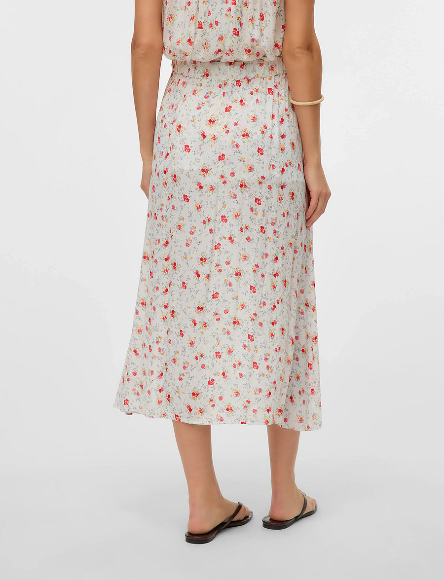 Mamalicious - MLORA WO MIDI SKIRT HW - underdeler - snow white - 2