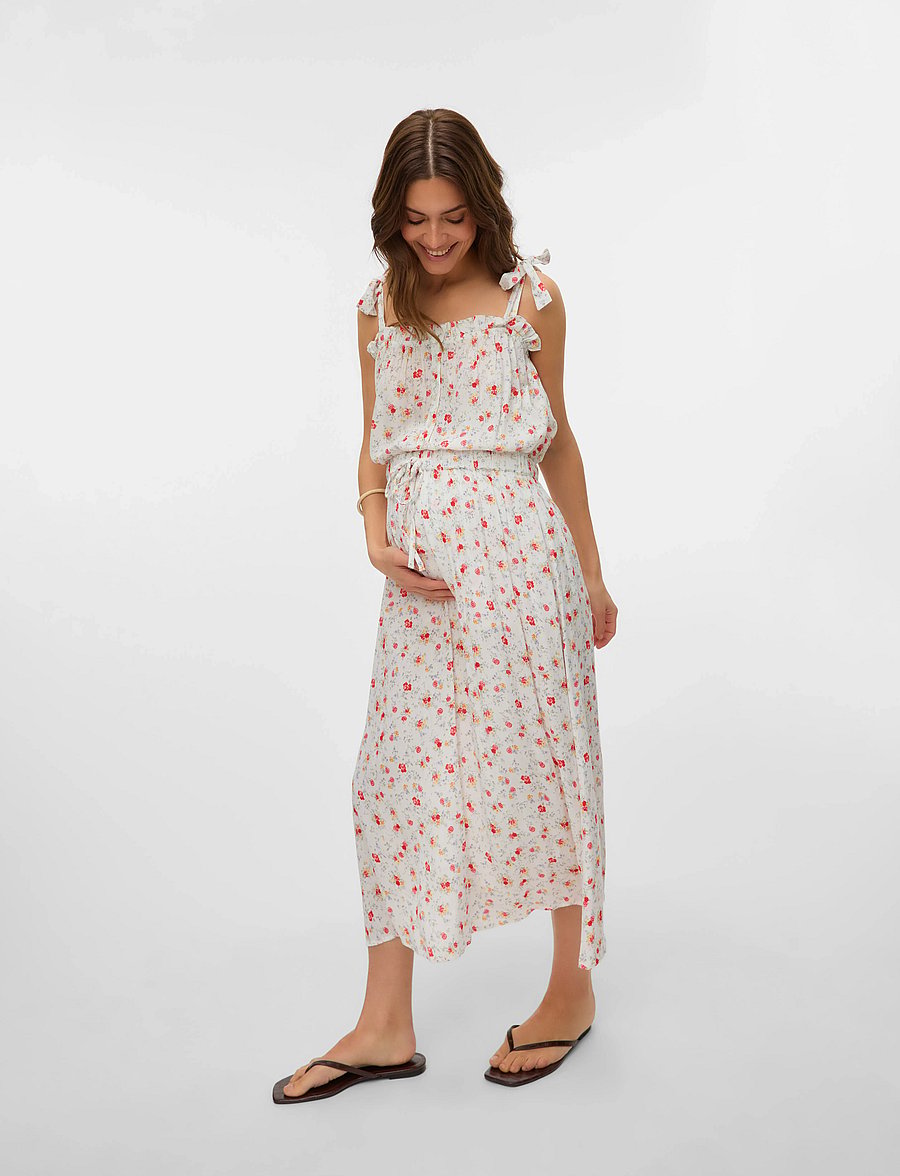 Mamalicious - MLORA WO MIDI SKIRT HW - underdeler - snow white - 4