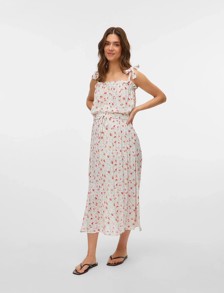 Mamalicious - MLORA WO MIDI SKIRT HW - underdeler - snow white - 5