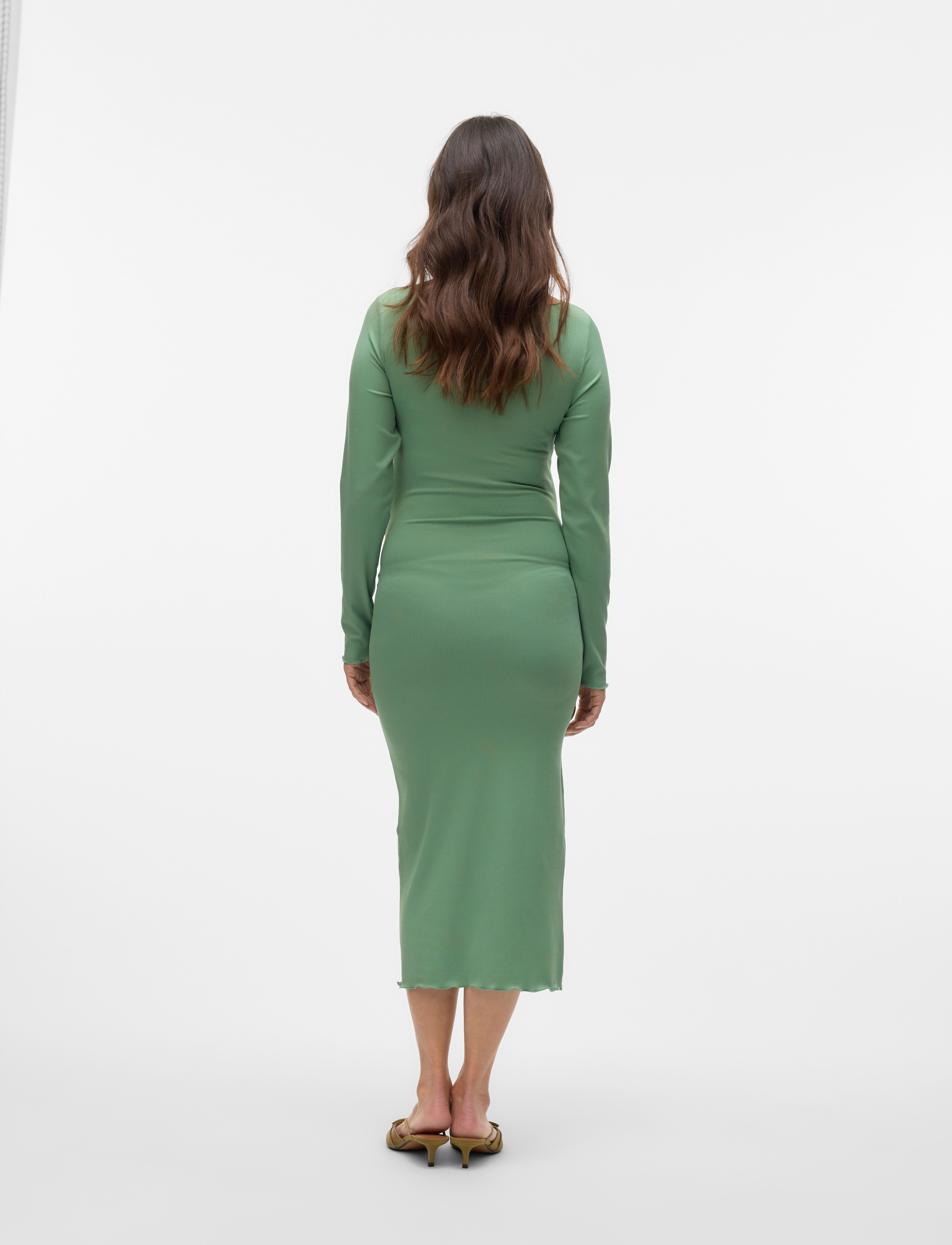 Mamalicious - MLFREYA LS JRS MIDI DRESS - hedge green - 2