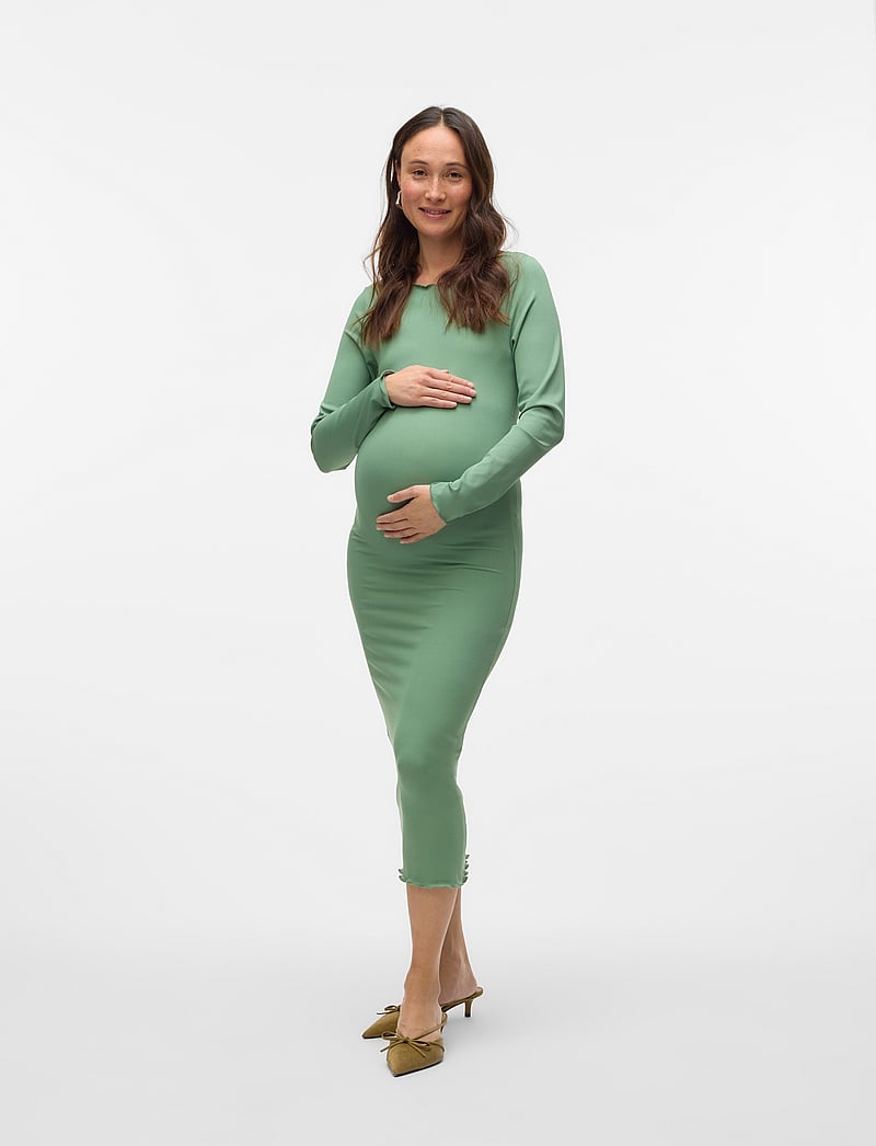 Mamalicious - MLFREYA LS JRS MIDI DRESS - midikleider - hedge green - 4