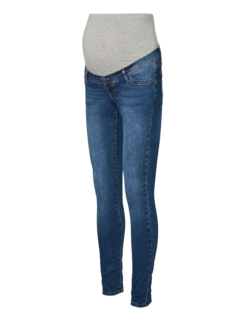 Mamalicious - MLVANCOUVER SLIM DARK BLUE JEANS - hosen - dark blue denim - 1