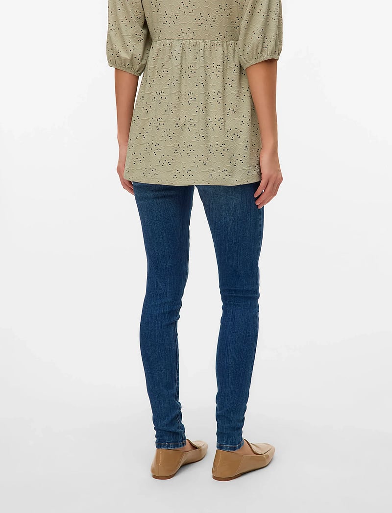 Mamalicious - MLVANCOUVER SLIM DARK BLUE JEANS - hosen - dark blue denim - 3