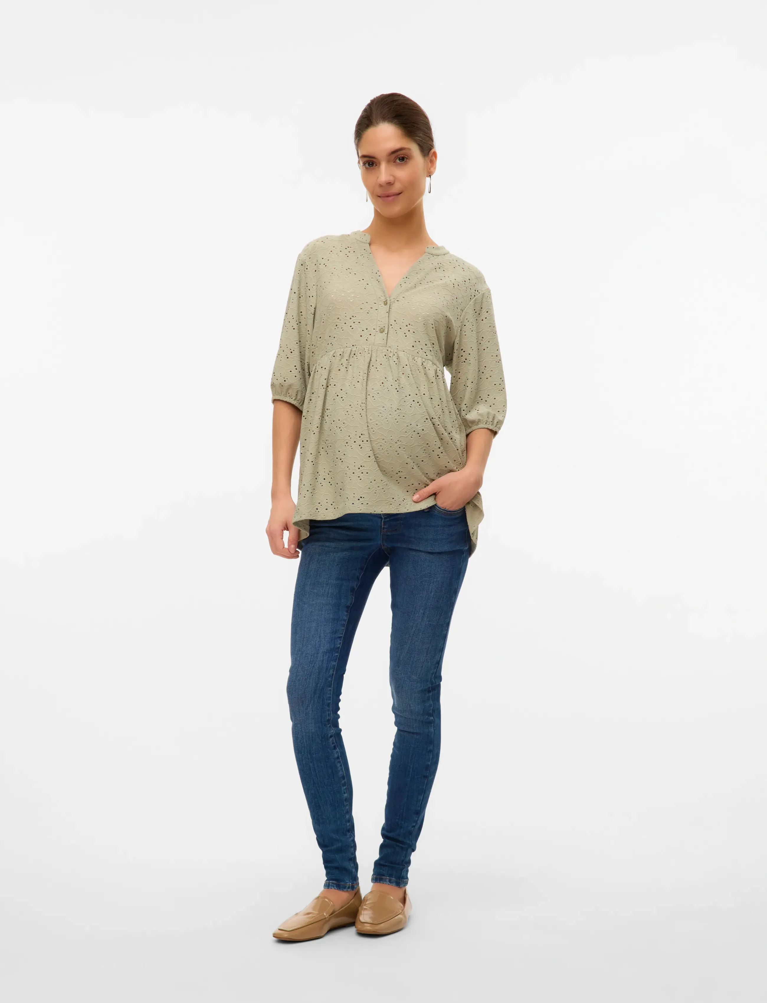Mamalicious - MLVANCOUVER SLIM DARK BLUE JEANS - bottoms - dark blue denim - 4