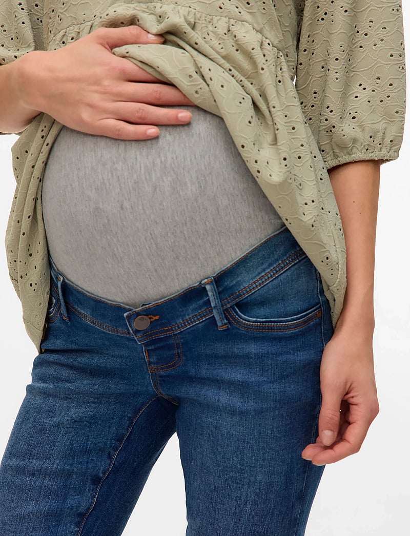 Mamalicious - MLVANCOUVER SLIM DARK BLUE JEANS - hosen - dark blue denim - 5