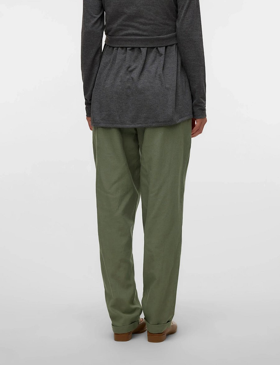 Mamalicious - MLPETRA WO STRING PANT - slim fit hosen - sea spray - 3
