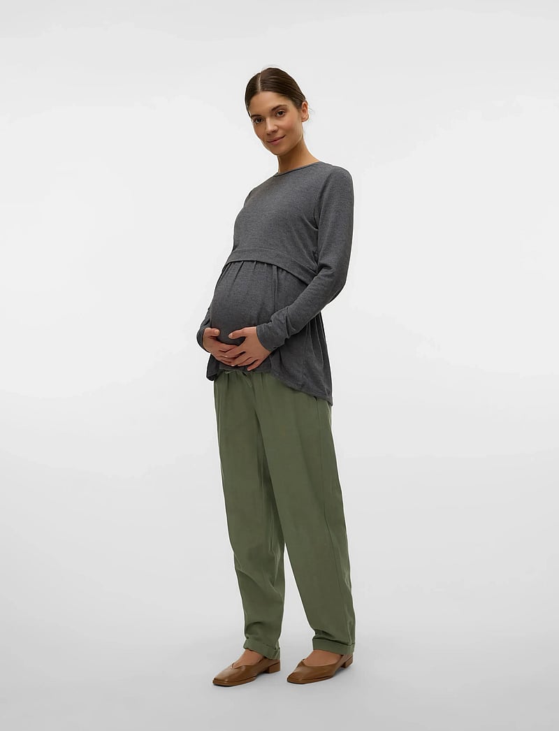 Mamalicious - MLPETRA WO STRING PANT - underdele - sea spray - 4