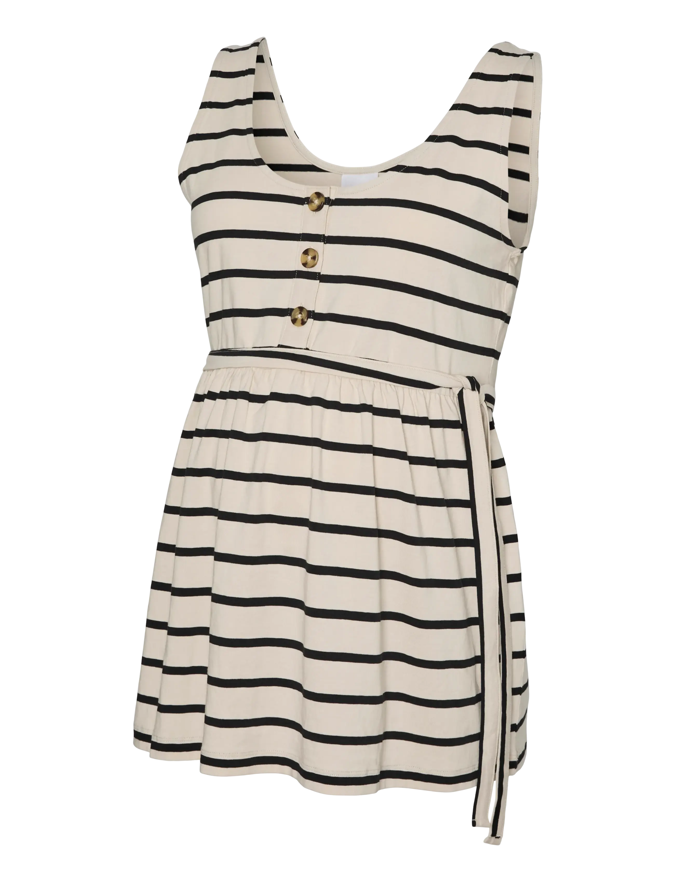 Mamalicious MLEVA LIA YD SL JRS TOP 2F - Tøj - FRENCH OAK / black