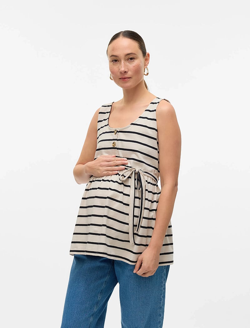 Mamalicious - MLEVA LIA YD SL JRS TOP 2F - oberteile - french oak - 4