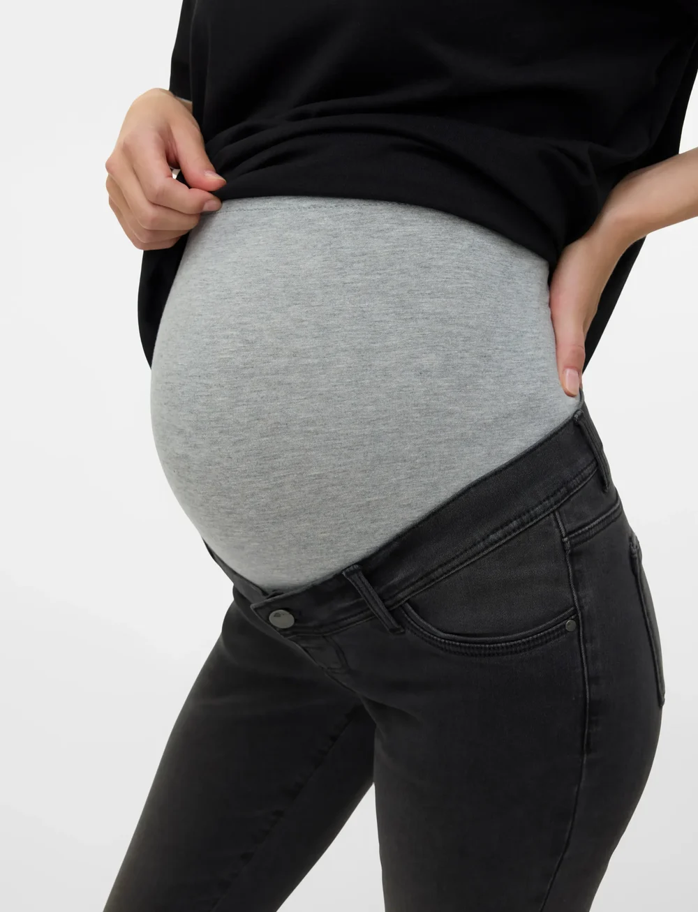 Mamalicious - MLMILA  SLIM DG JEANS NOOS - hosen - dark grey denim - 4