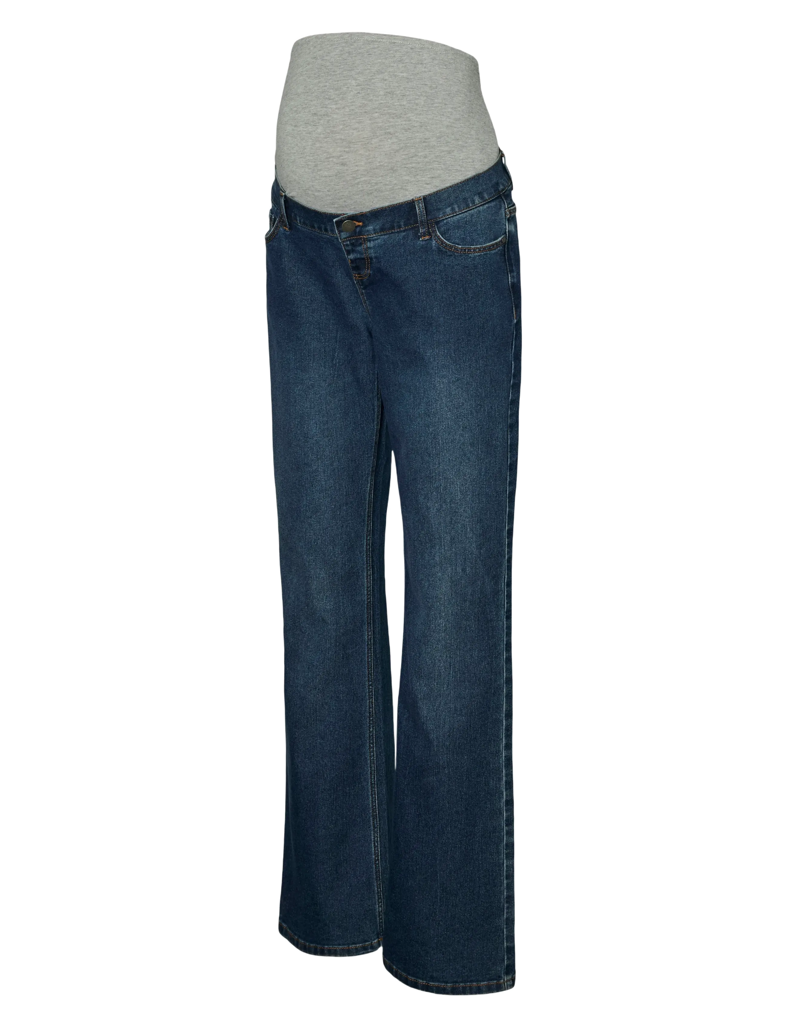 MLEDINA FLARED DB JEANS NOOS - DARK MEDIUM BLUE DENIM