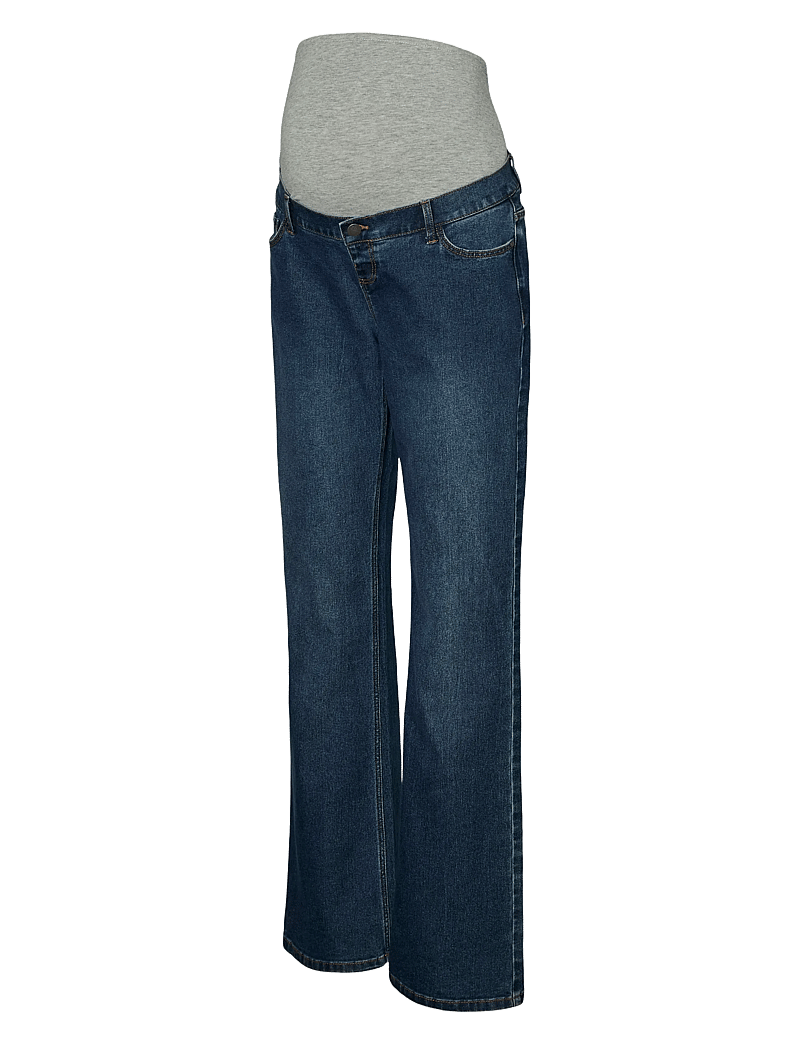 Mamalicious - MLEDINA FLARED DB JEANS NOOS - püksid - dark medium blue denim - 1