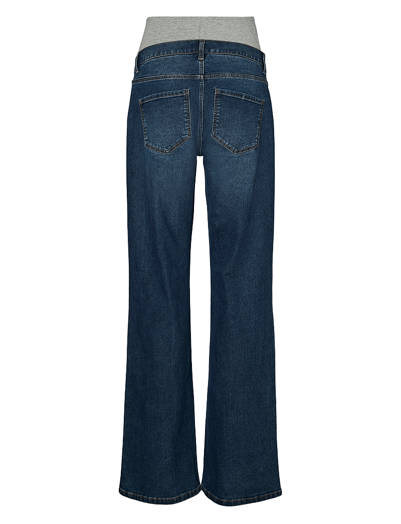 Mamalicious - MLEDINA FLARED DB JEANS NOOS - püksid - dark medium blue denim - 2