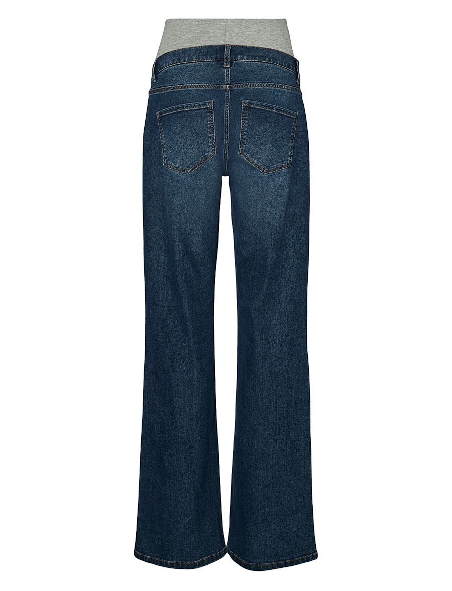 Mamalicious - MLEDINA FLARED DB JEANS NOOS - püksid - dark medium blue denim - 2