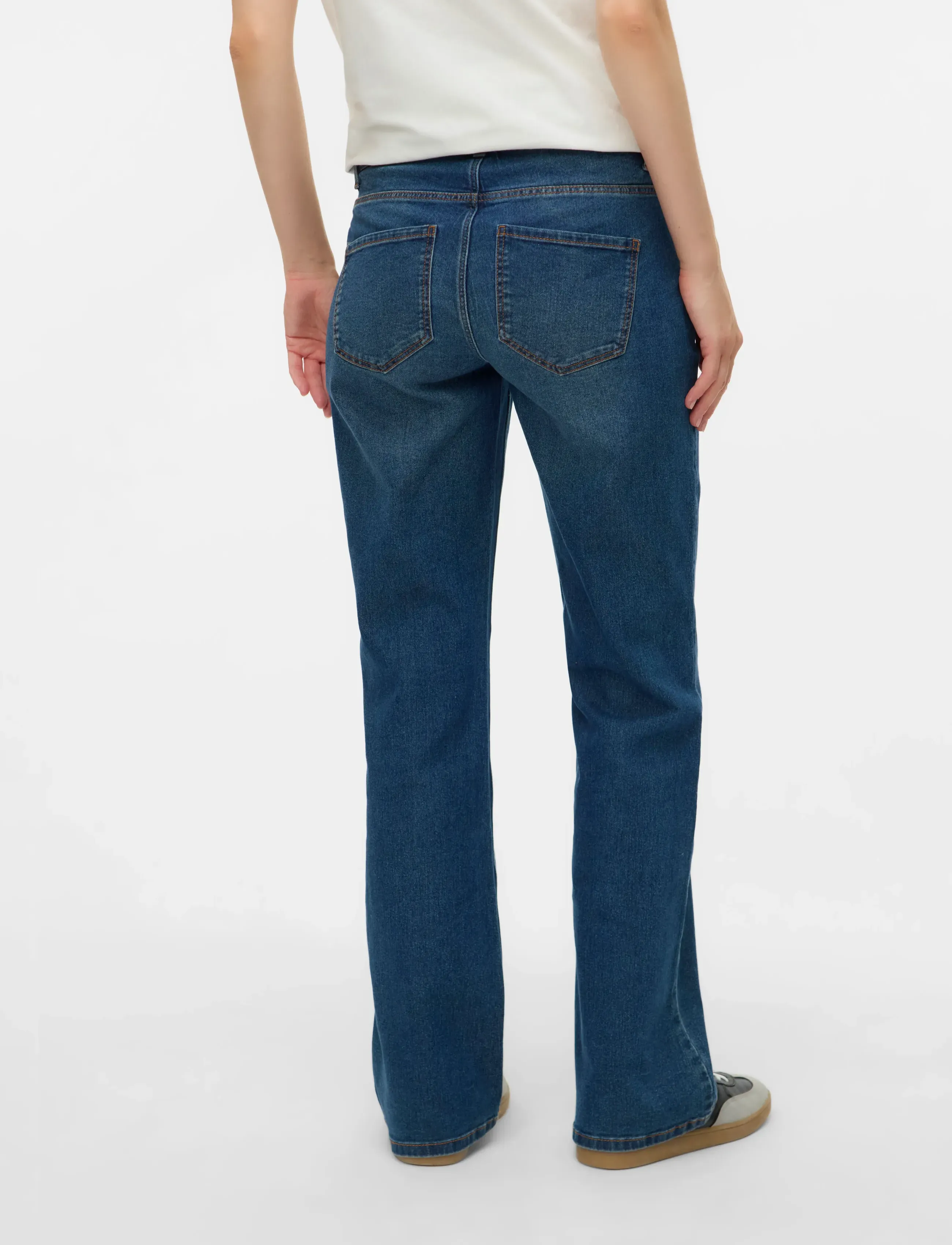Mamalicious - MLEDINA FLARED DB JEANS NOOS - bottoms - dark medium blue denim - 3