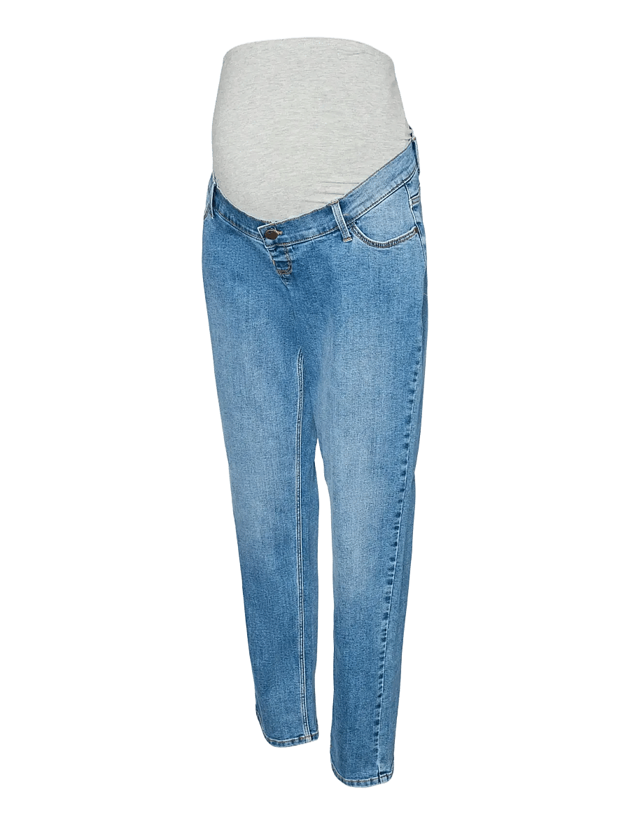 Mamalicious - MLALBERTE AL MB JEANS NOOS - apakšējais apģērbs - medium blue denim - 1