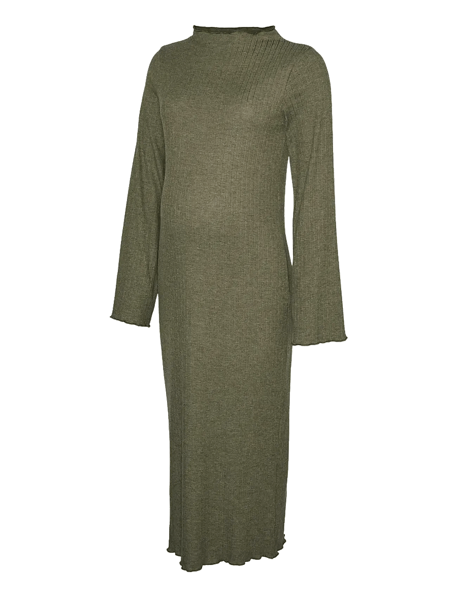 Mamalicious - MLSADIE LS HN JRS MIDI DRESS - grape leaf - 1