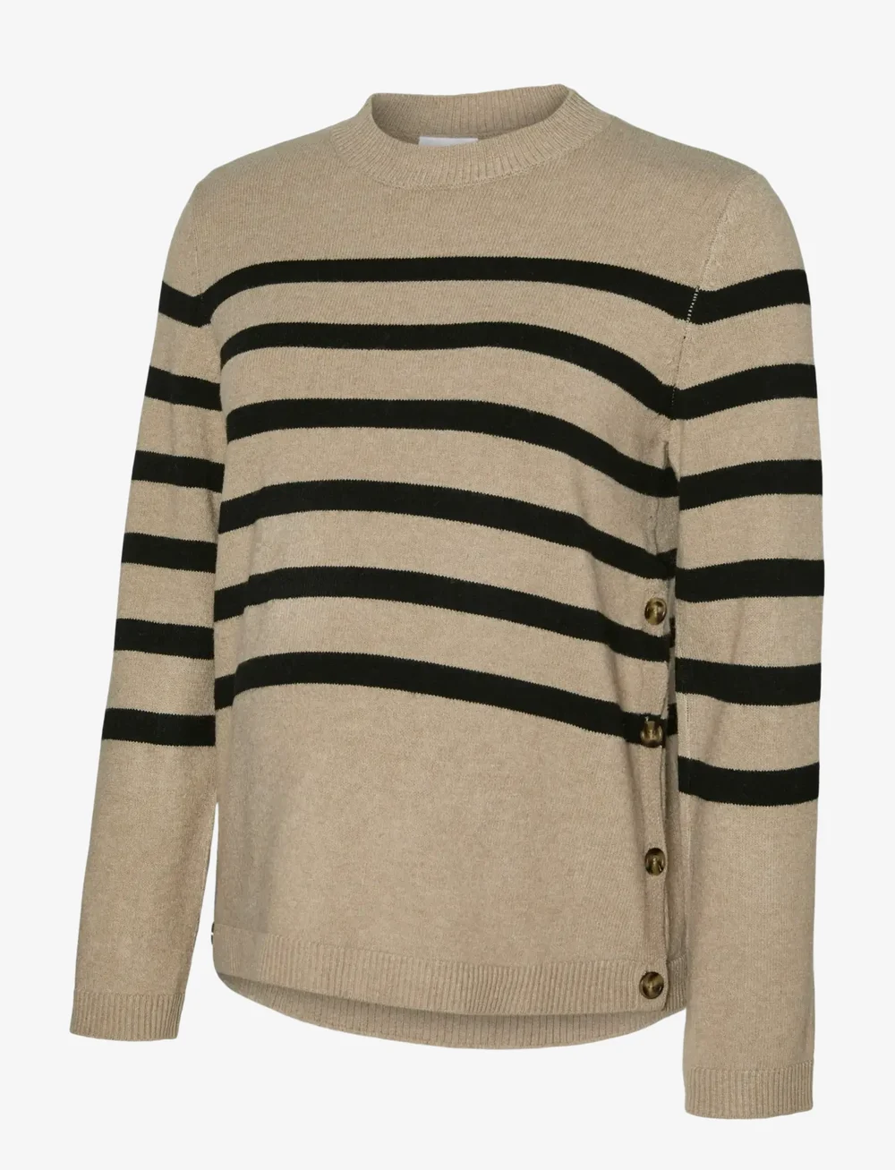 Mamalicious - MLMADDIE VITA L/S KNIT TOP 2F - oberteile - natural melange - 0