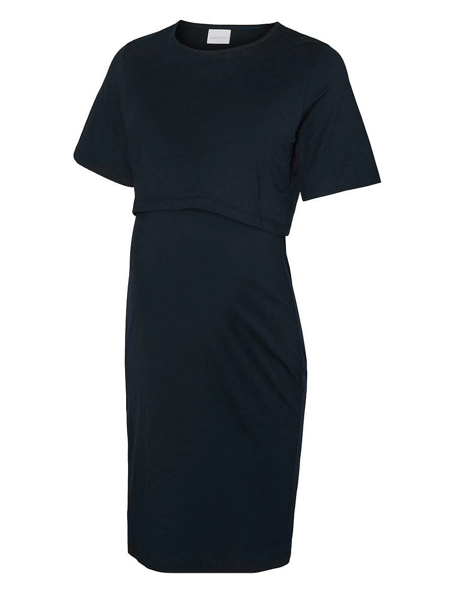 Mamalicious - MLMAY JUNE SS JRS ABK DRESS 2F - t-shirtklänningar - navy blazer - 1