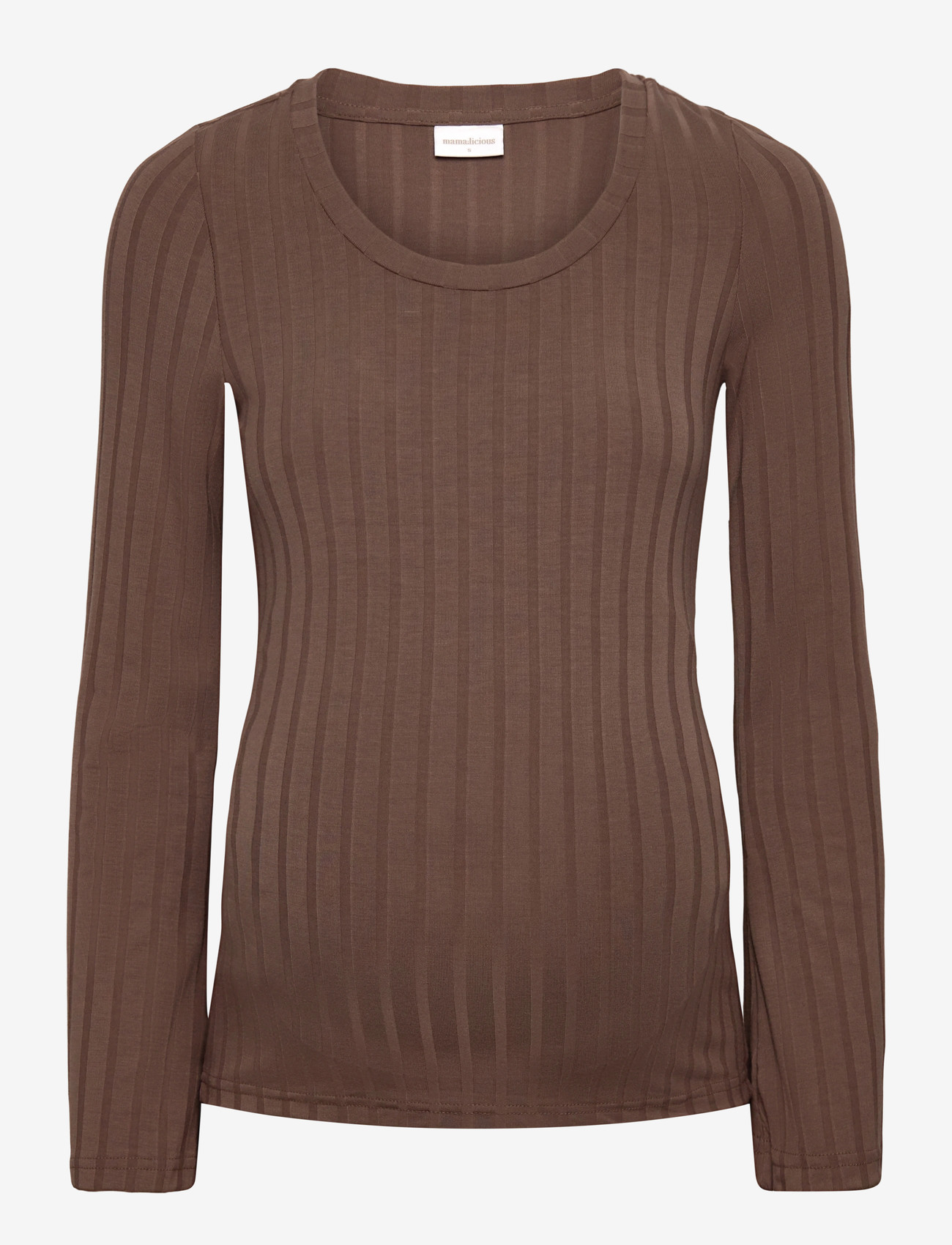 Mamalicious - MLLUCY LS JRS TIE TOP - alussärgid - walnut - 1