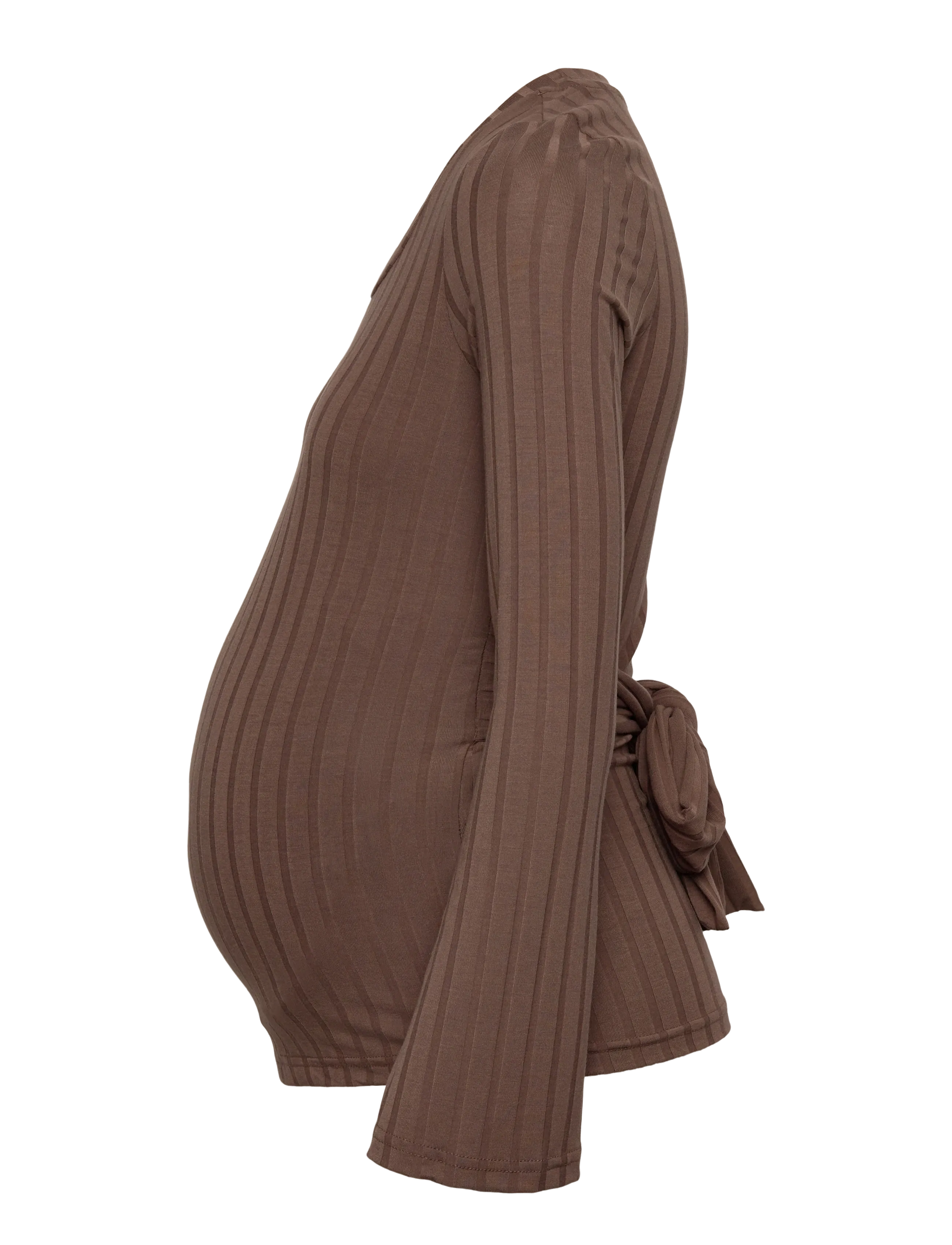 Mamalicious - MLLUCY LS JRS TIE TOP - walnut - 3