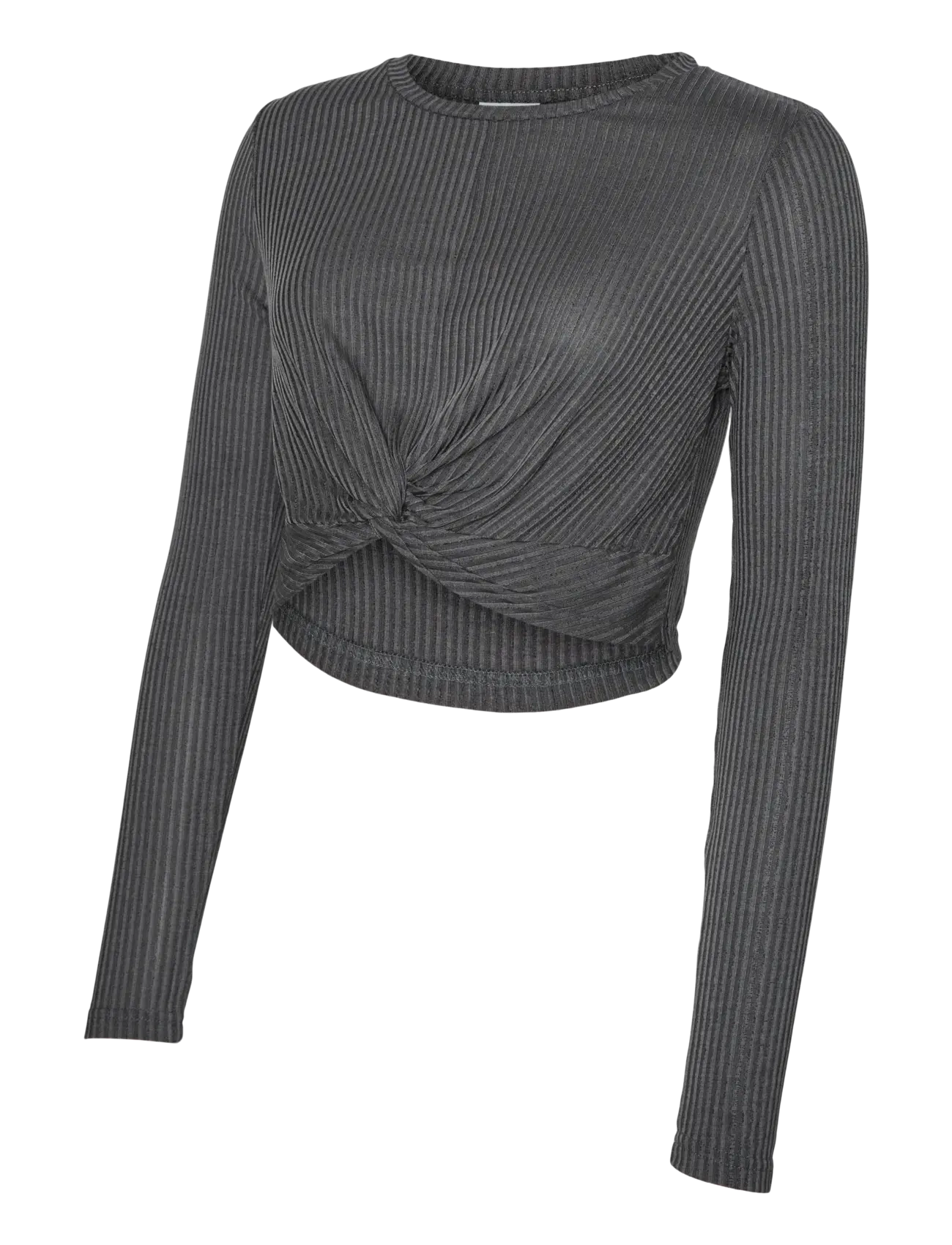 Mamalicious MLANLI LS JRS CROP TOP - Överdelar - magnet - Mammakläder - MAGNET / grey