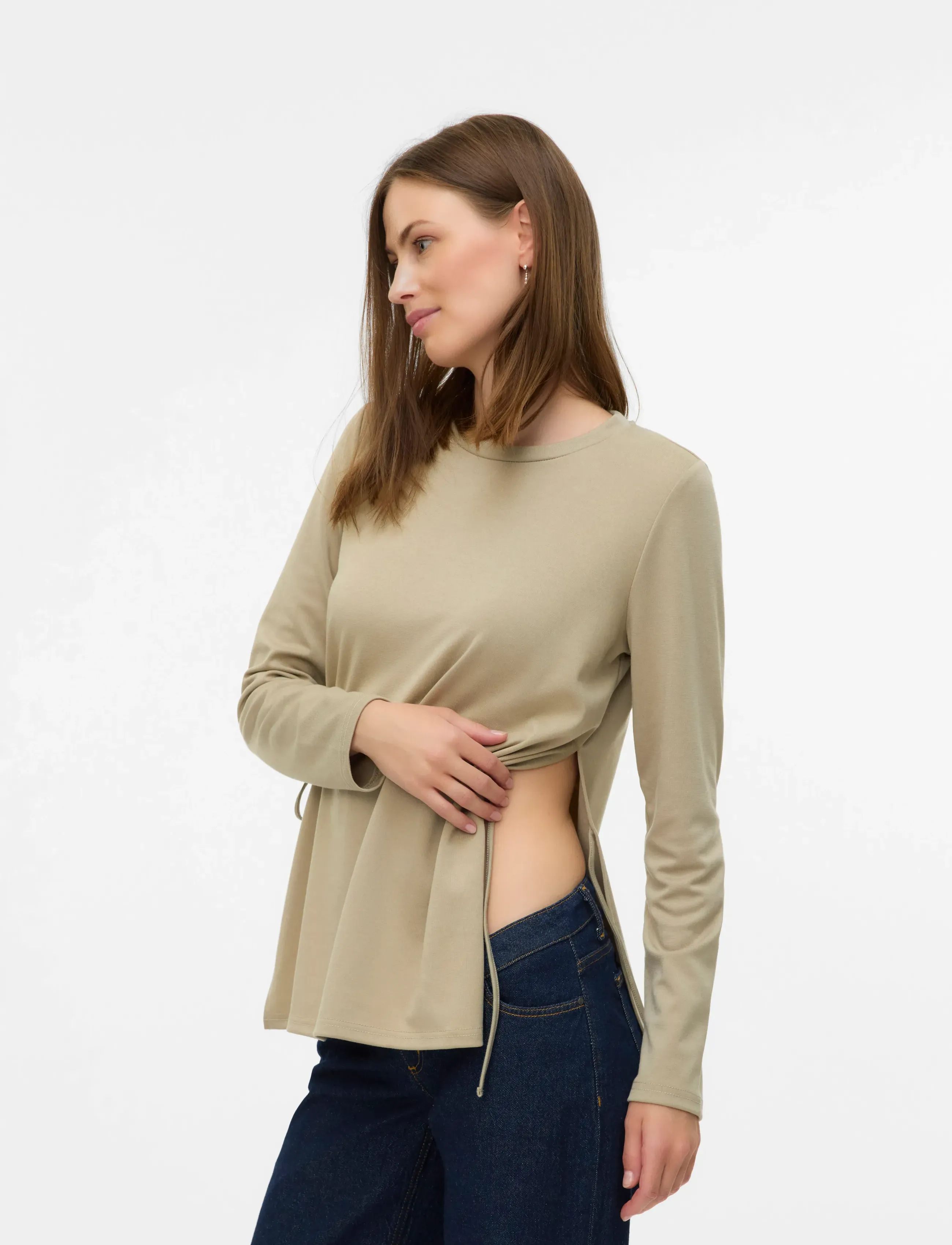 Mamalicious - MLRINA VITA LS JRS TOP 2F - london fog - 5
