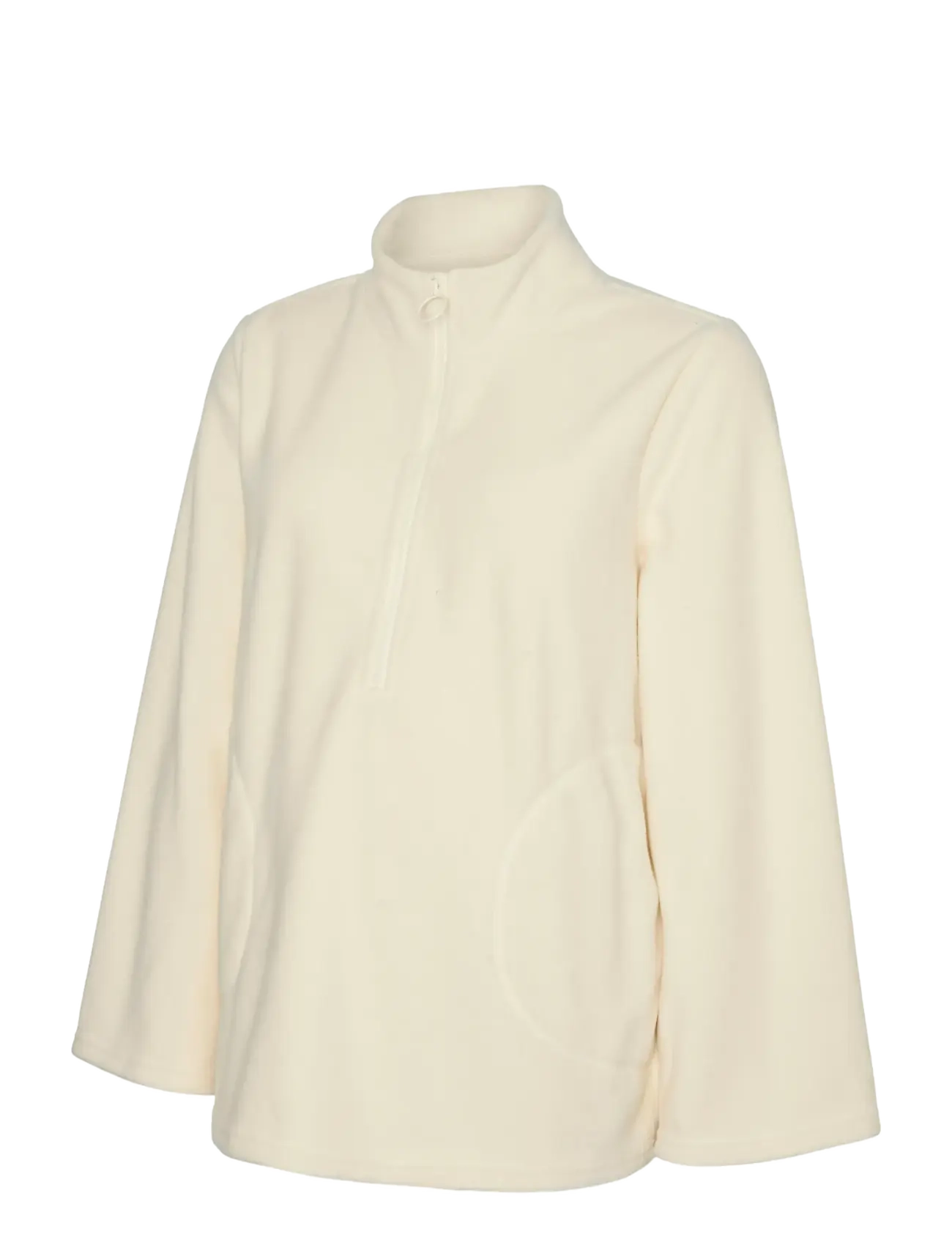 Mamalicious MLMILLE L/S ZIP FLEECE JACKET - Midlayer-jakker - BIRCH / cream