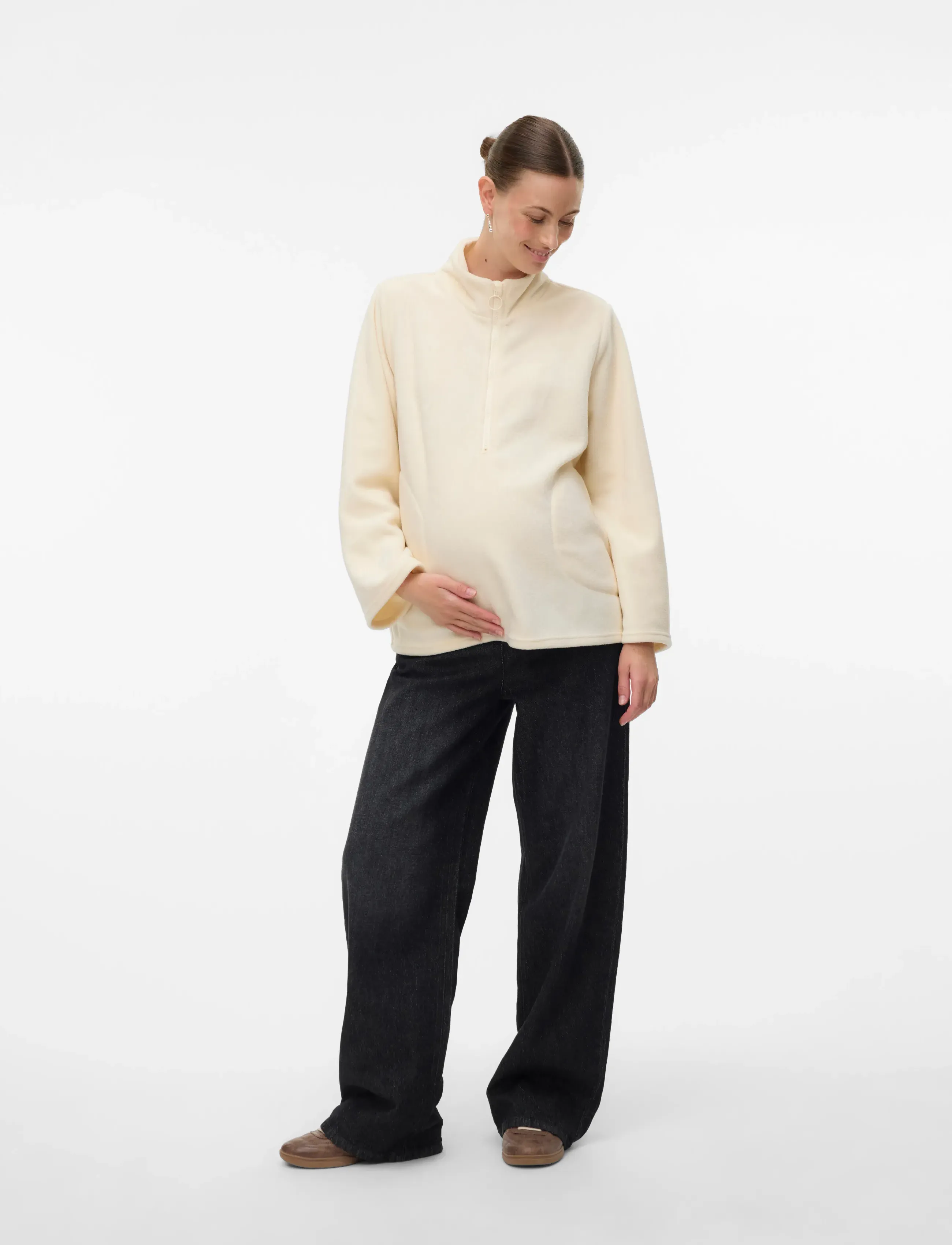 Mamalicious - MLMILLE L/S ZIP FLEECE JACKET - viršutinės dalies drabužiai - birch - 3