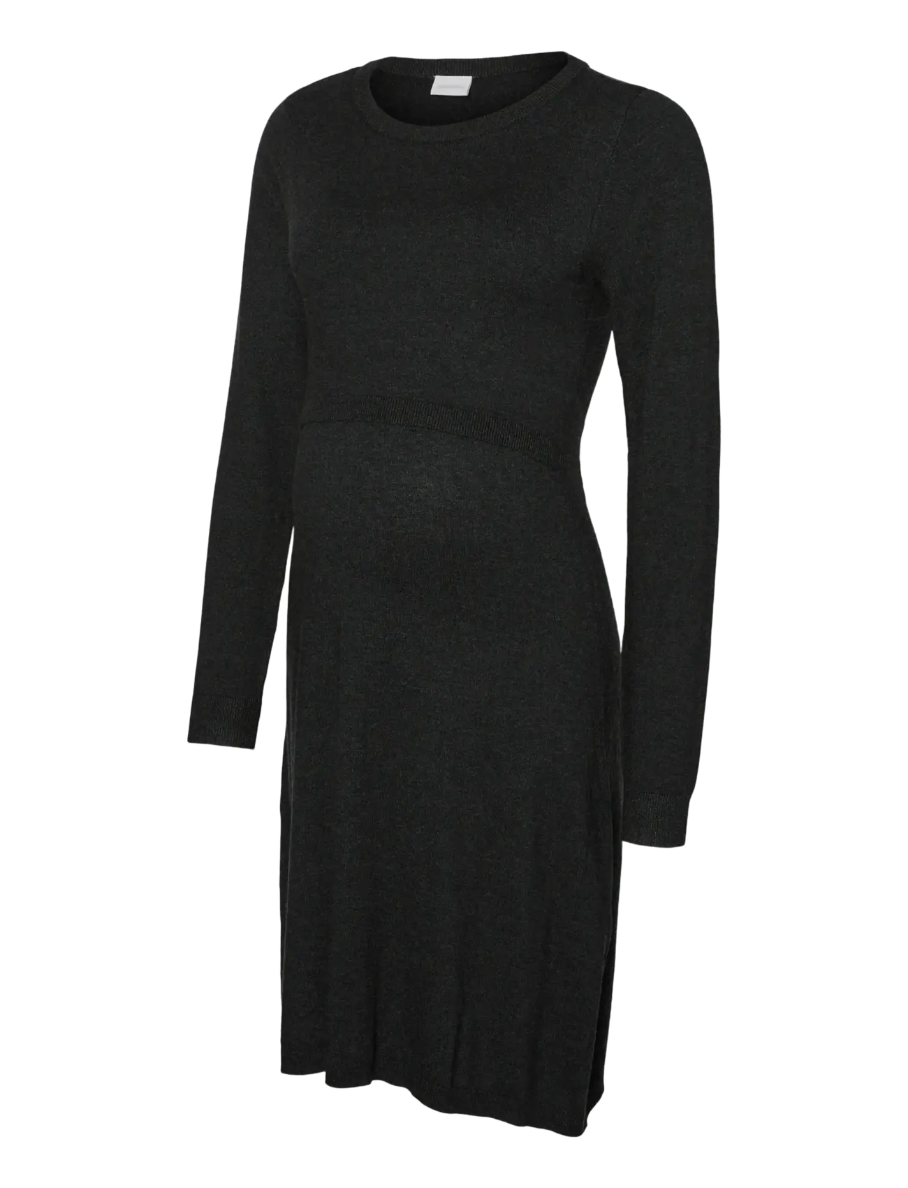 Mamalicious MLMONICA JUNE L/S ABK DRESS 2F - Kleider - DARK GREY MELANGE / black