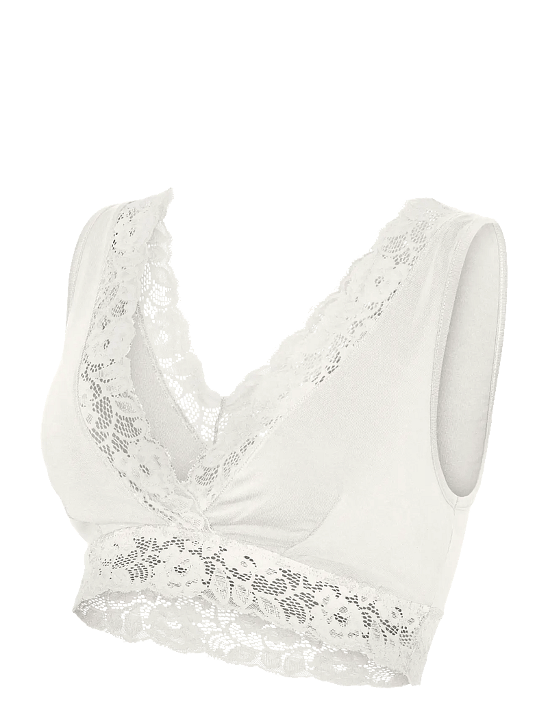 Mamalicious - MLALBERTA CROSSY LACE BRA 2F NOOS - unterwäsche - snow white - 1