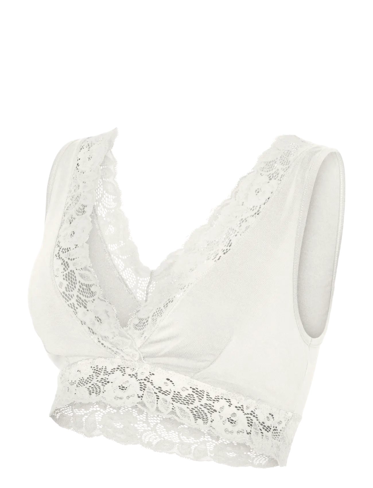 Mamalicious - MLALBERTA CROSSY LACE BRA 2F NOOS - lingerie - snow white - 1